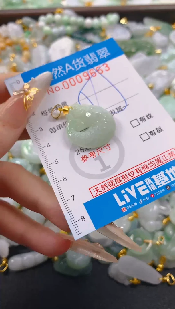 颈饰未镶嵌翡翠净货挂件-9663