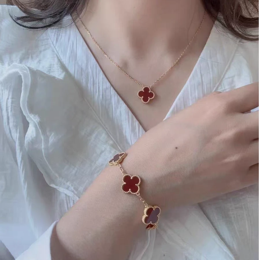 CNC精工 五花手链+项链组合【颜色备注】