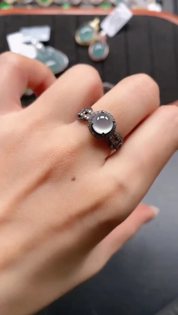 银S925镶嵌戒指翡翠1111