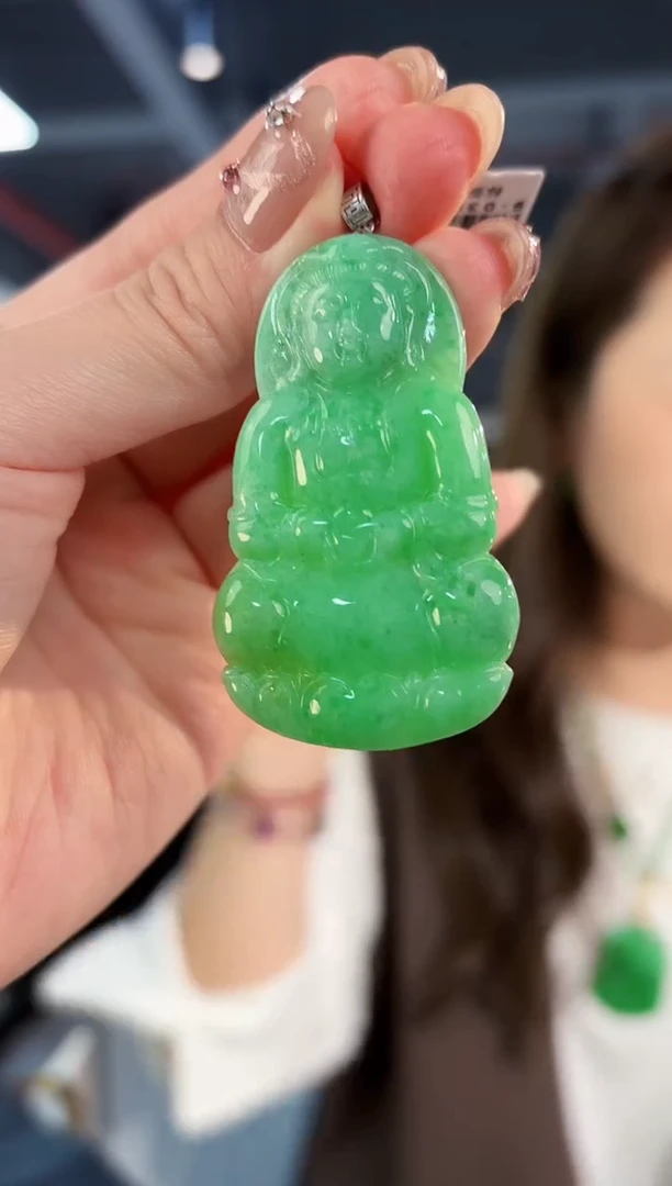 【闪购商品】翡翠颈饰18K金镶嵌缅料A货/支持复检/一件