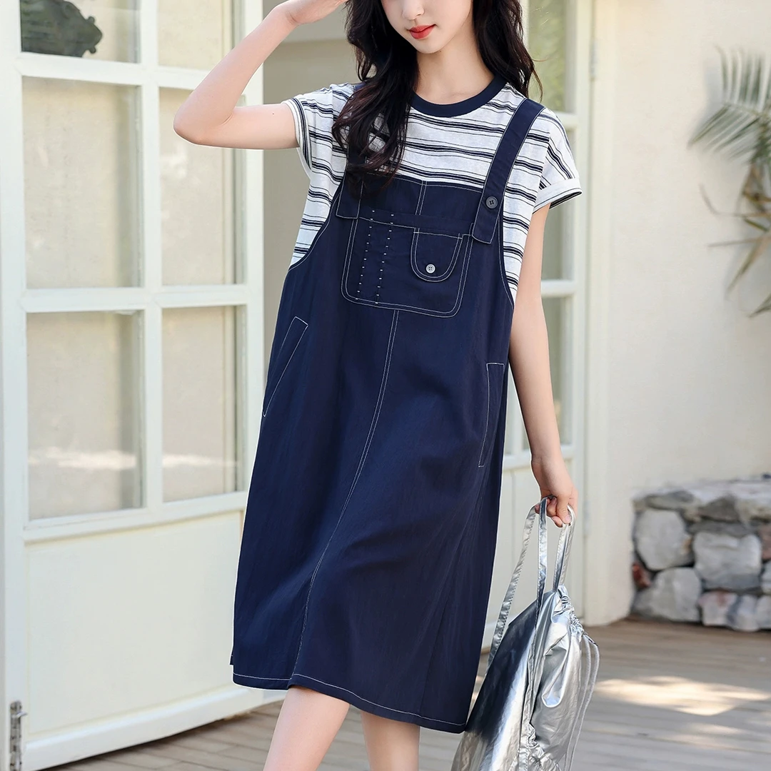 女童连衣裙洋气时尚减龄大童韩版拼接裙子