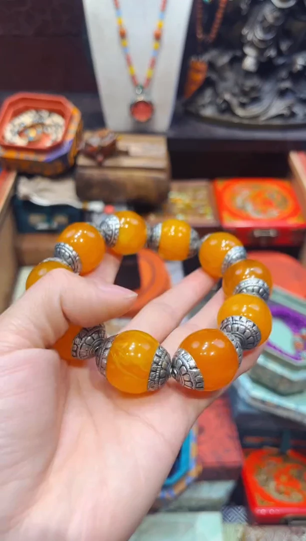 【闪购商品】蜜蜡裸石银S925镶嵌欣妹专属精选链接b34263