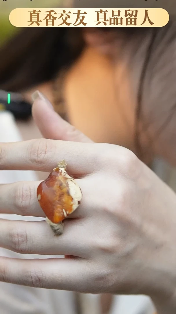 裸石琥珀未镶嵌  *蜜蜡原石戒指设计款