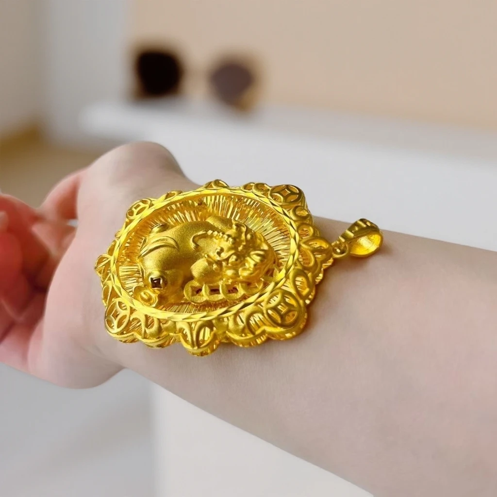 合金吊坠 合金吊坠   大号百福貔貅原创精工立体浮雕吊坠