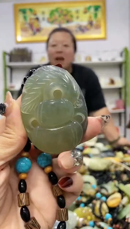 未镶嵌蛇纹石玉手把