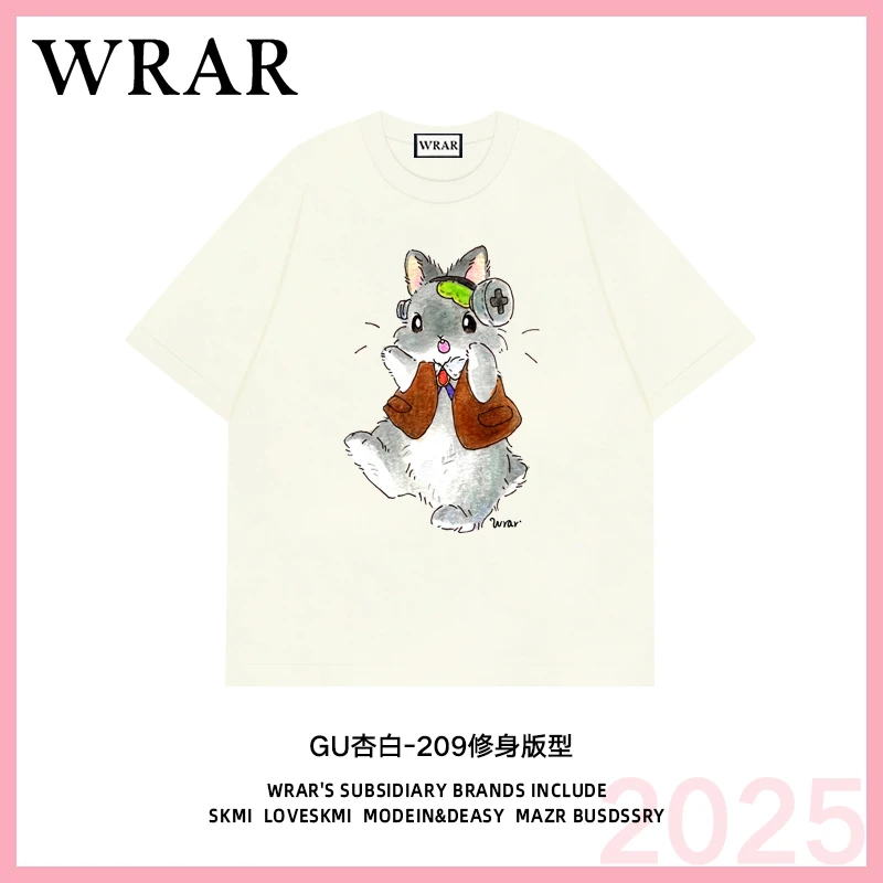 【欢乐的兔子】 新品透气修身T恤百搭夏季时尚卡通时尚情侣印花209