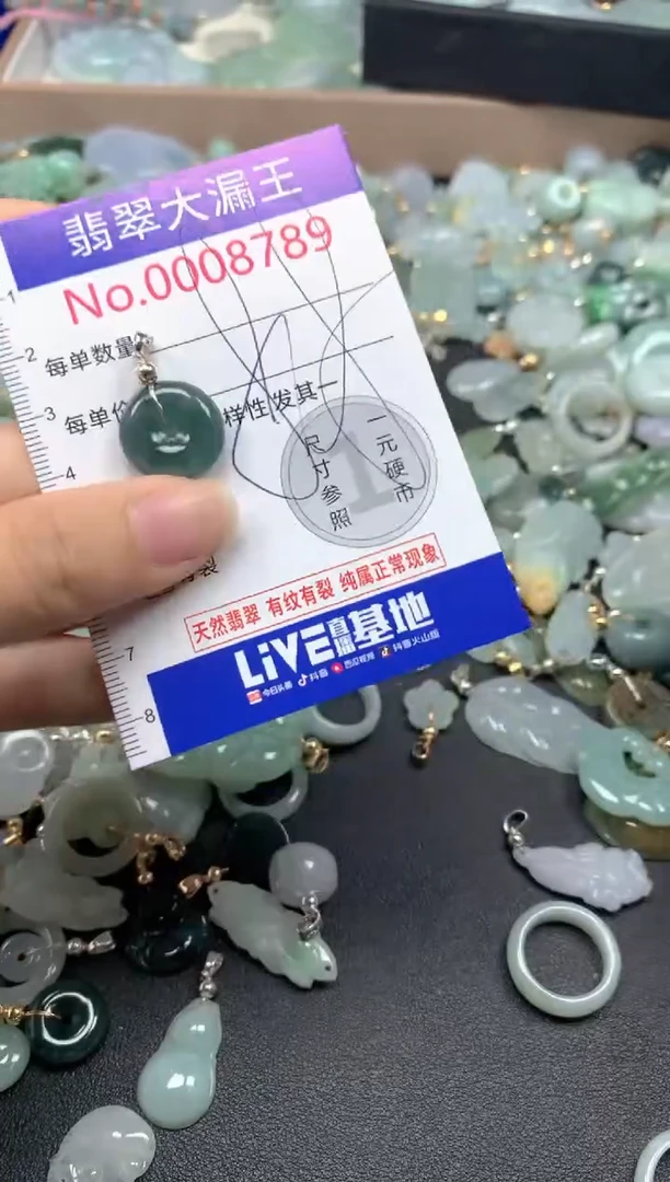 翡翠未镶嵌吊坠(不含链)8789