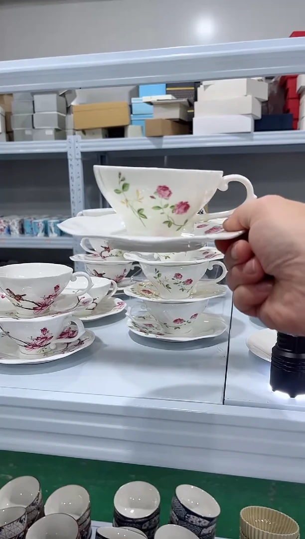 瓷片日用陶瓷（简装）咖啡杯一套