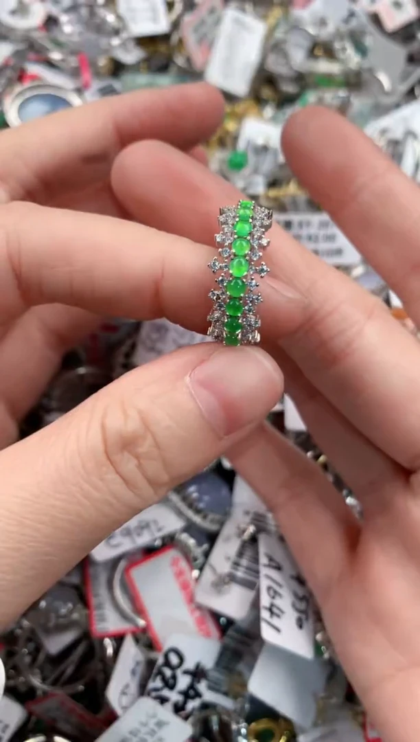 银S925镶嵌戒指翡翠121212----3