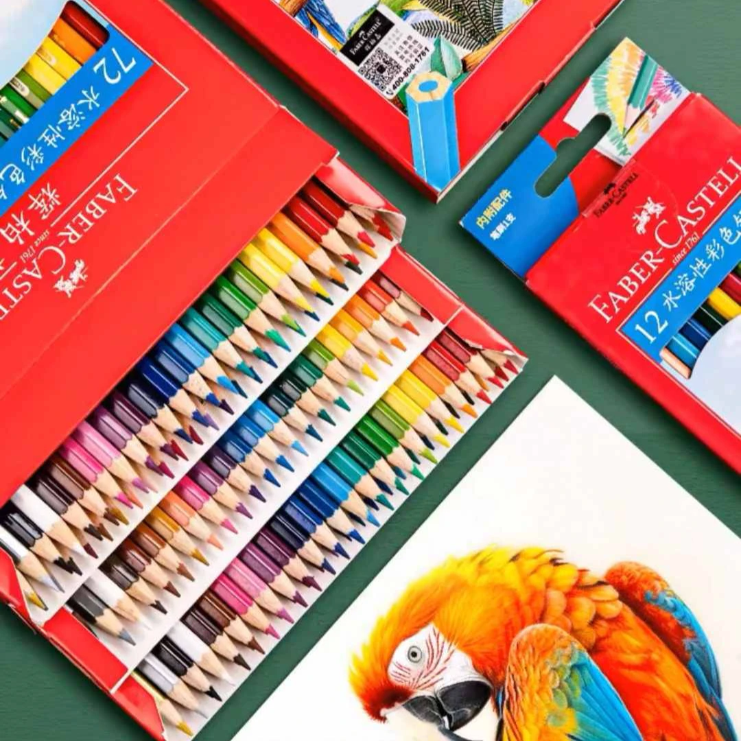德国辉柏嘉水溶性彩铅绘画工具专业美术生用多色彩铅笔套装