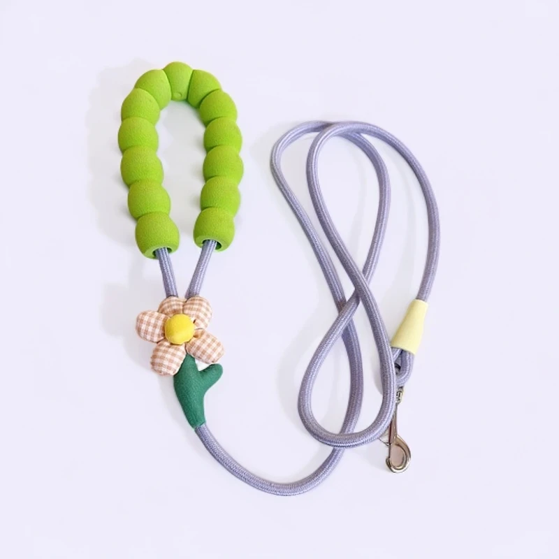 云朵泡泡手柄柔软耐磨遛狗绳马卡龙色系牵引绳