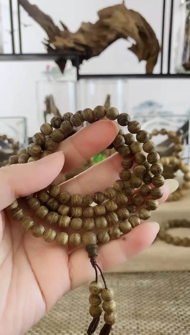 沉香手串文莱老料7X108MM多圈