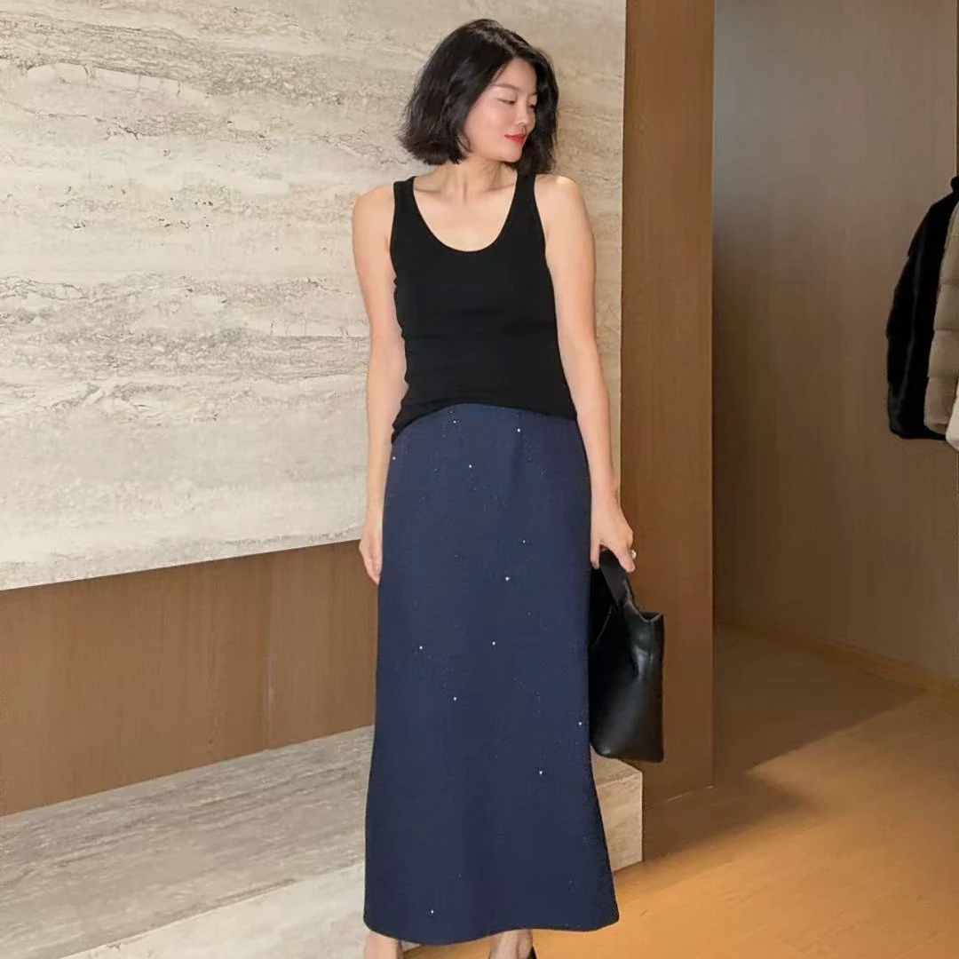TANTAN 气质时尚A字显瘦中长款秋季半身裙3020