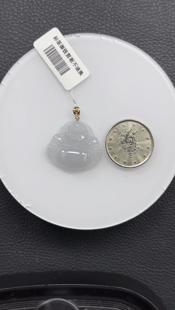 颈饰18K金镶嵌翡翠YM839-16 佛公