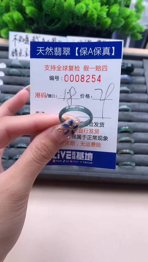 未镶嵌戒指翡翠  8254