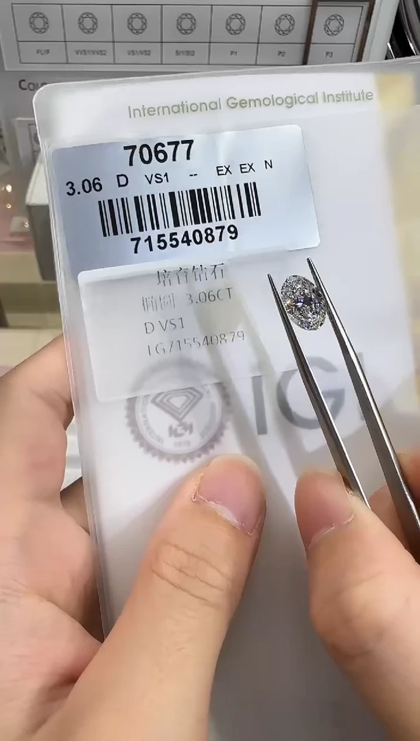裸石实验室培育钻石@ 3.06ct 先鉴赏，再定制！