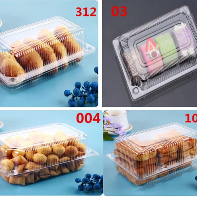 塑料透明西点盒一次性大号004食品泡芙打包散装桃酥饼蛋糕包装盒