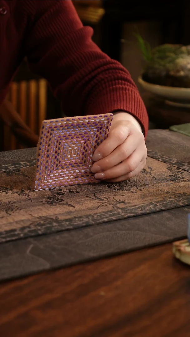 【闪购商品】织绣密密缝正方形杯垫C款