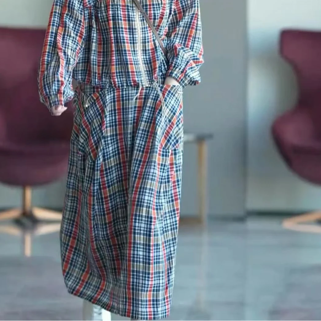 AMASS/阿玛施新款复古英伦风格纹高腰设计半身裙 5200277