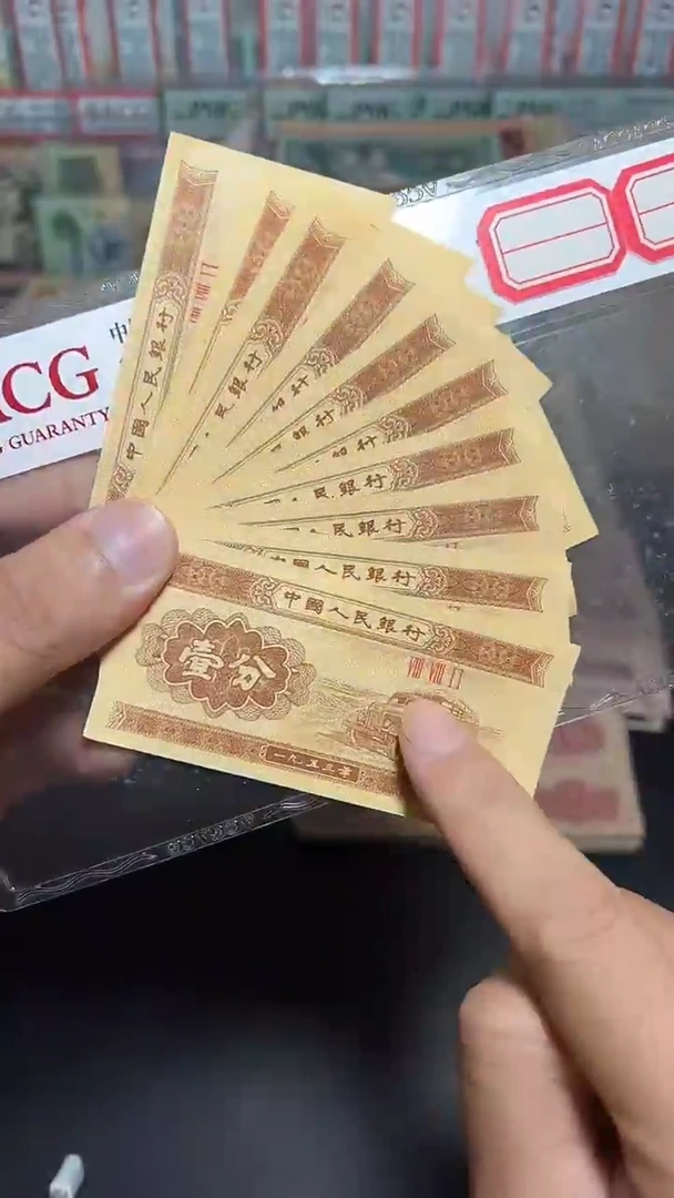 三版  全新1953年一分  10张