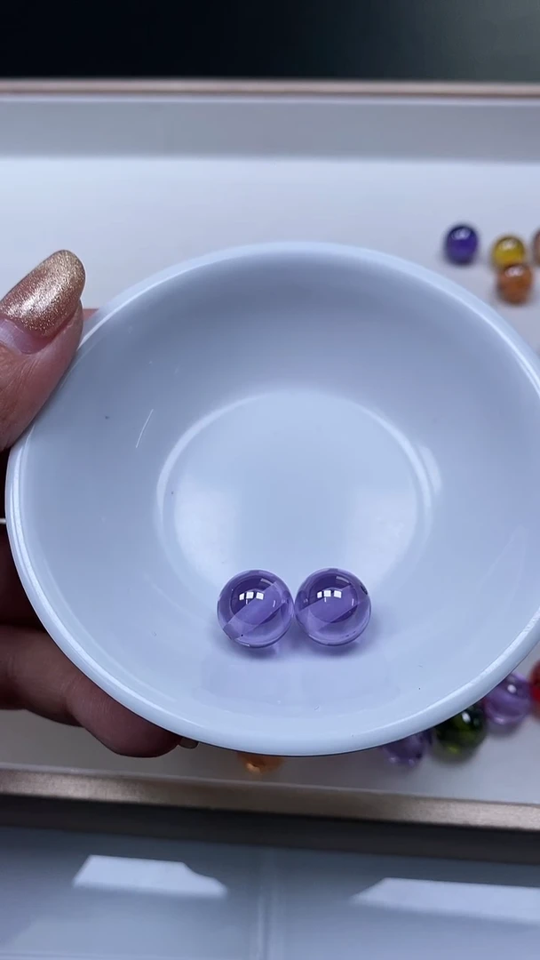 【闪购商品】锆石散珠未镶嵌A1080 冰紫锆石12mm2个15元