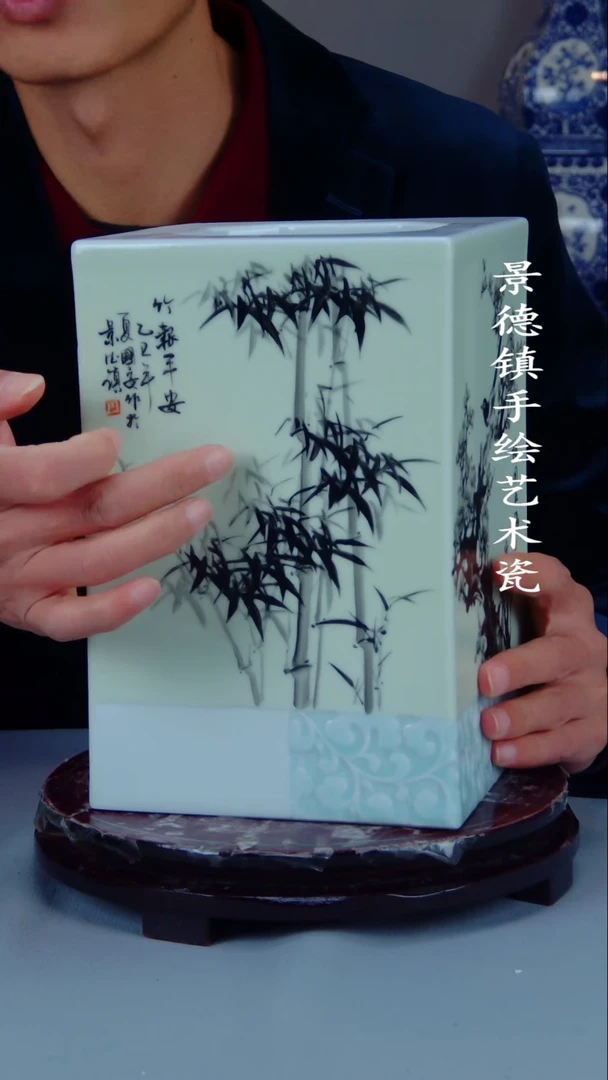 摆件陶瓷景德镇手工手绘陶瓷摆件50