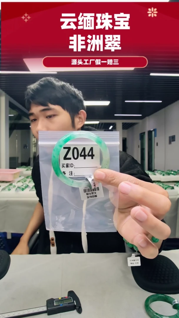未镶嵌手镯石英质玉（非洲翠）55圈口Z044