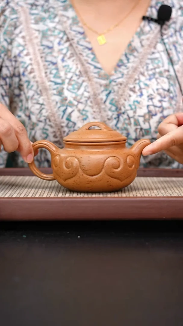 茶壶紫砂全手工葵黄朱泥如意仿古320