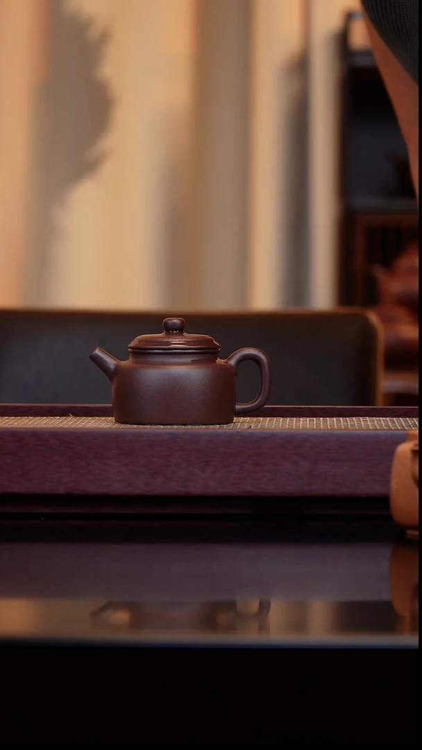 茶壶紫砂猫****)深井紫泥全手德钟150cc