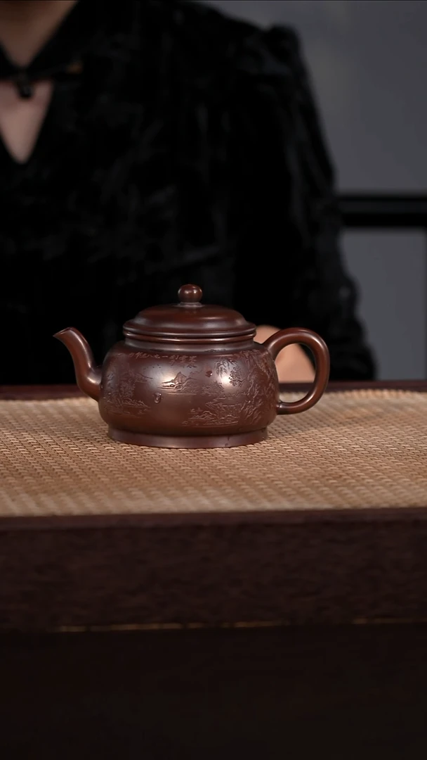 茶壶紫砂龙山紫檀泥 240cc