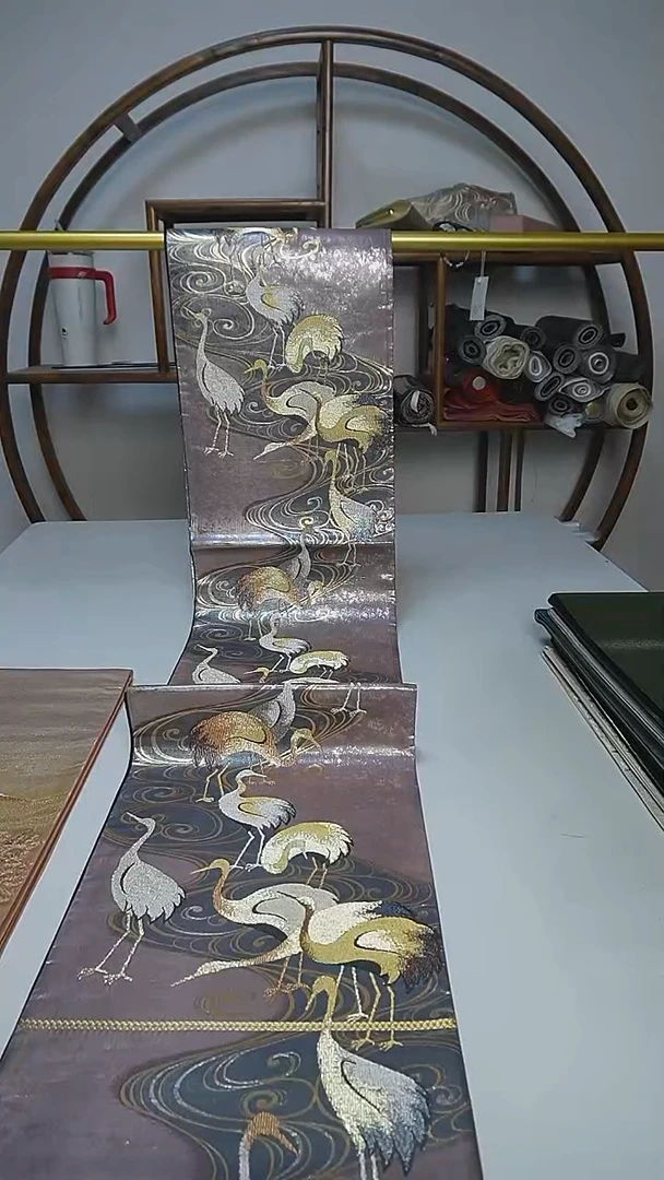 织绣6西阵织六通仙鹤