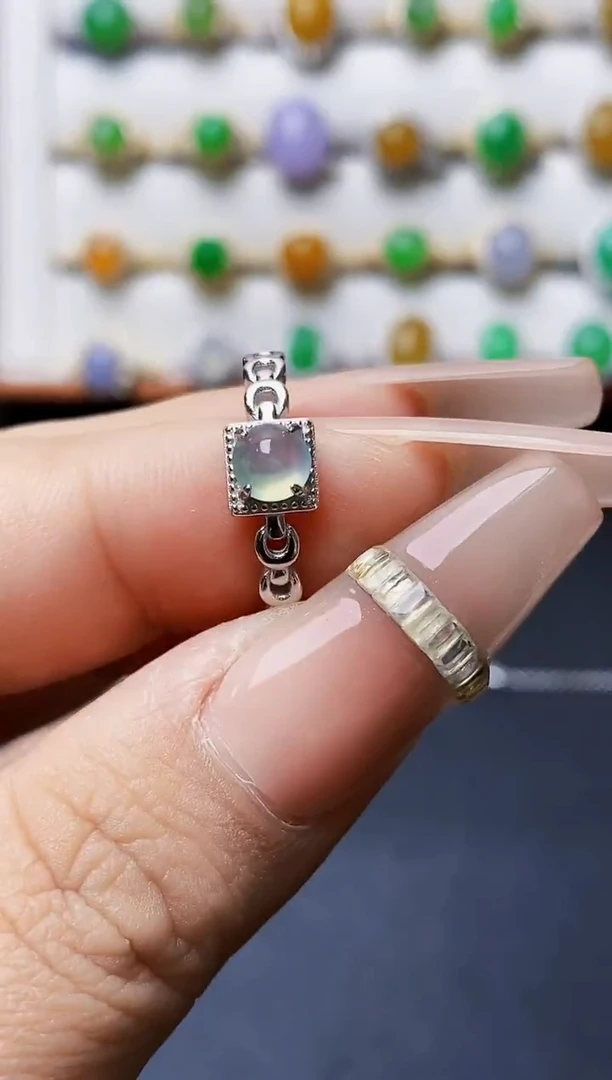 银S925镶嵌戒指翡翠2428