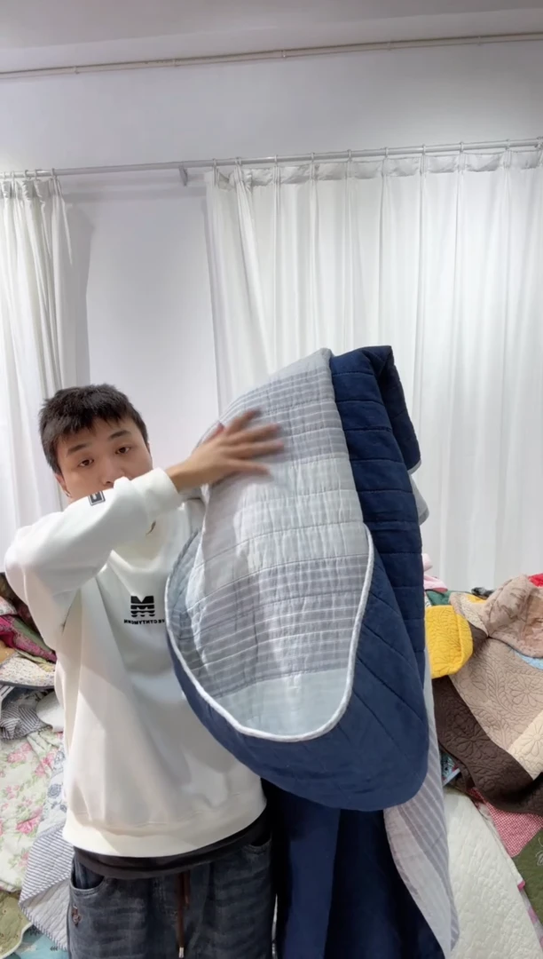 棉220*230纯棉床盖131号折印瑕疵