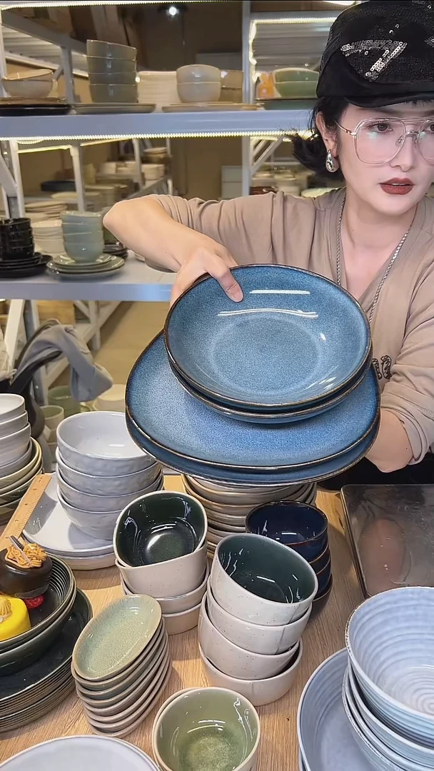 瓷110高温釉下彩陶瓷餐具默认微瑕