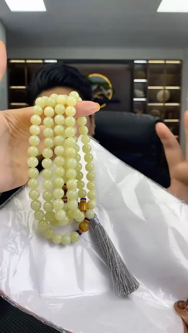 颈饰未镶嵌和田玉卡10圆珠108颗