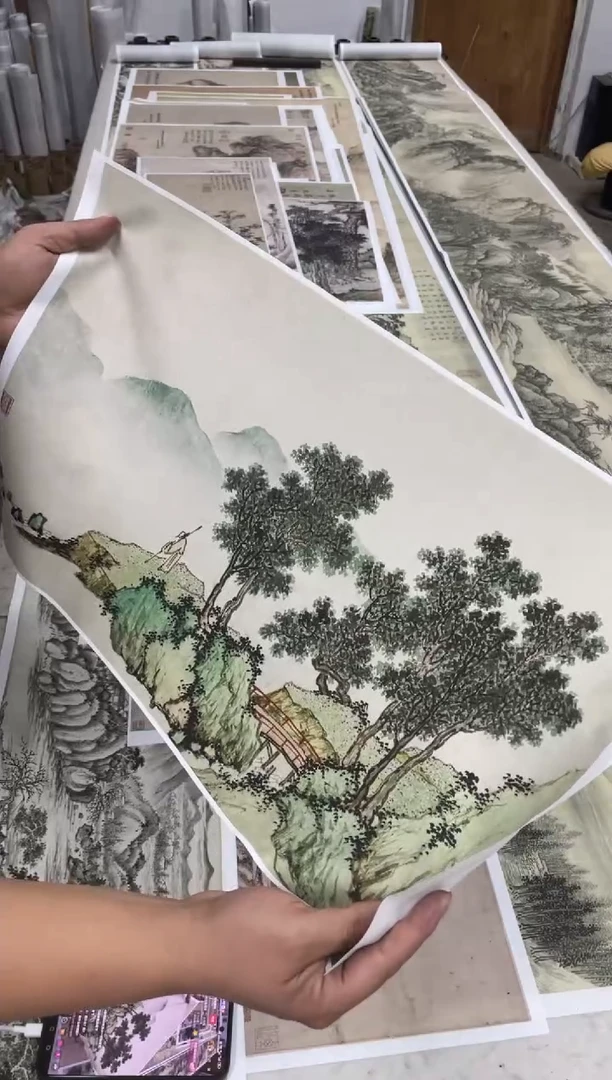 沈周 落花诗意  微喷复刻
