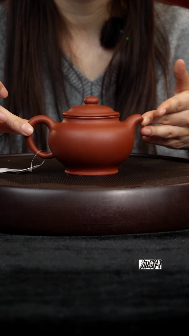 茶壶紫砂ZS819965野山红泥掇只260c