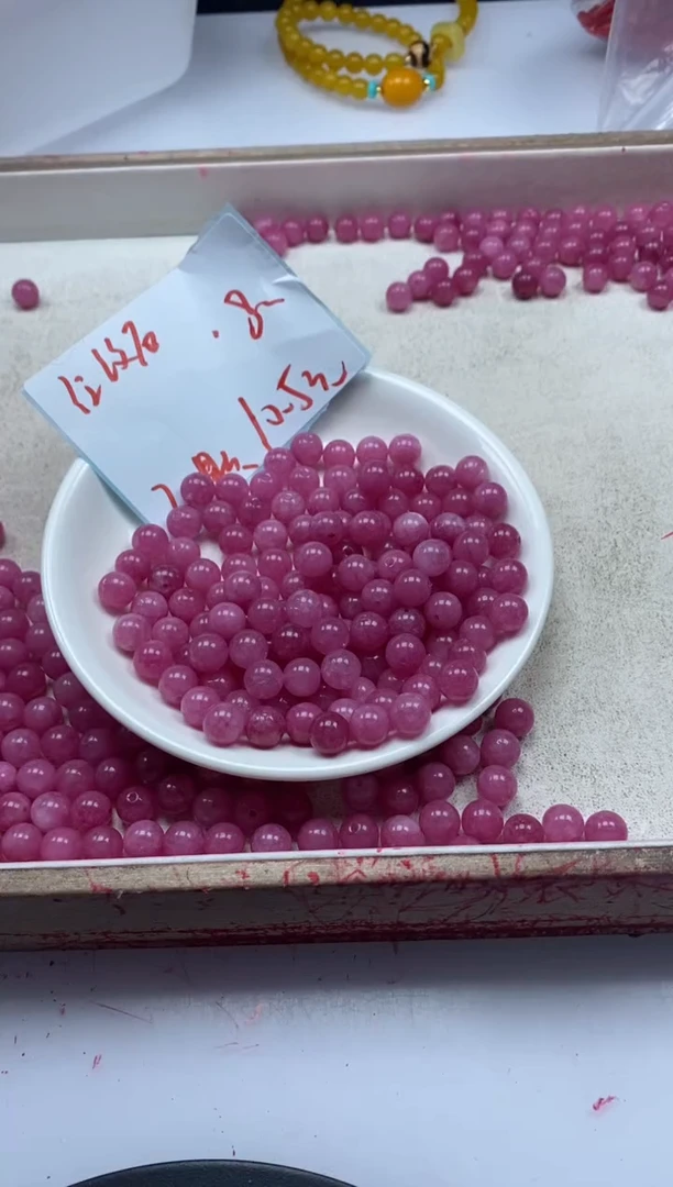 【闪购商品】玛瑙/玉髓颈饰未镶嵌w819红纹石8mm*30颗