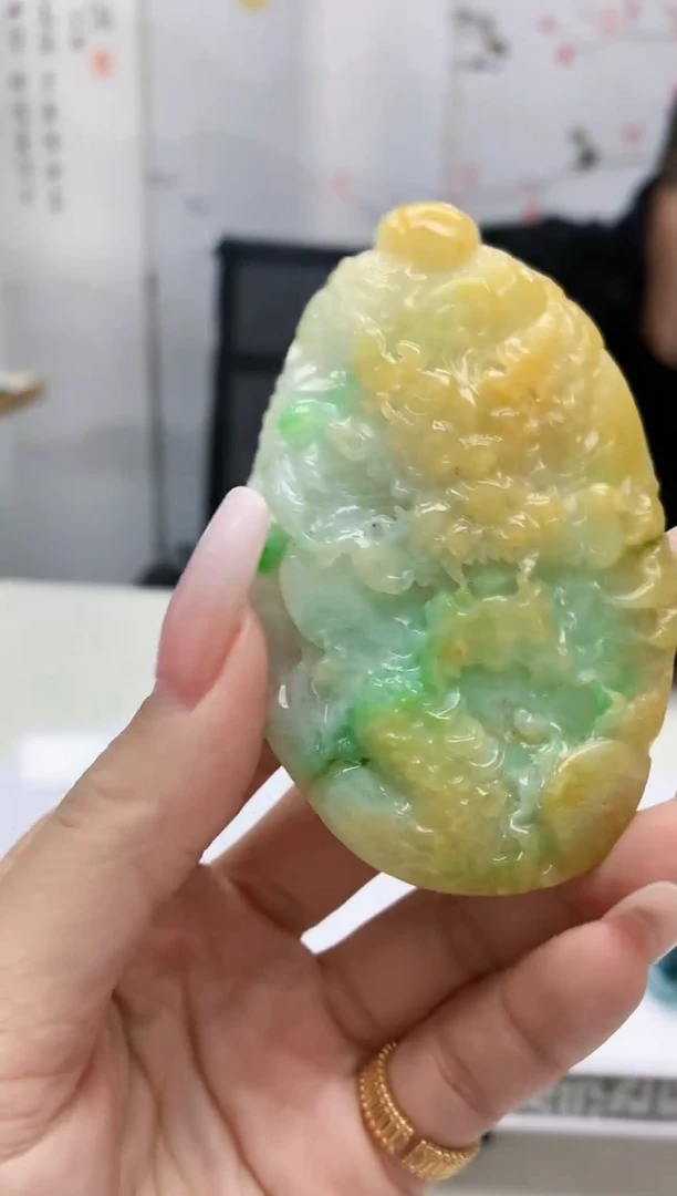 【闪购商品】定制翡翠未镶嵌5152lr-毛货挂件9