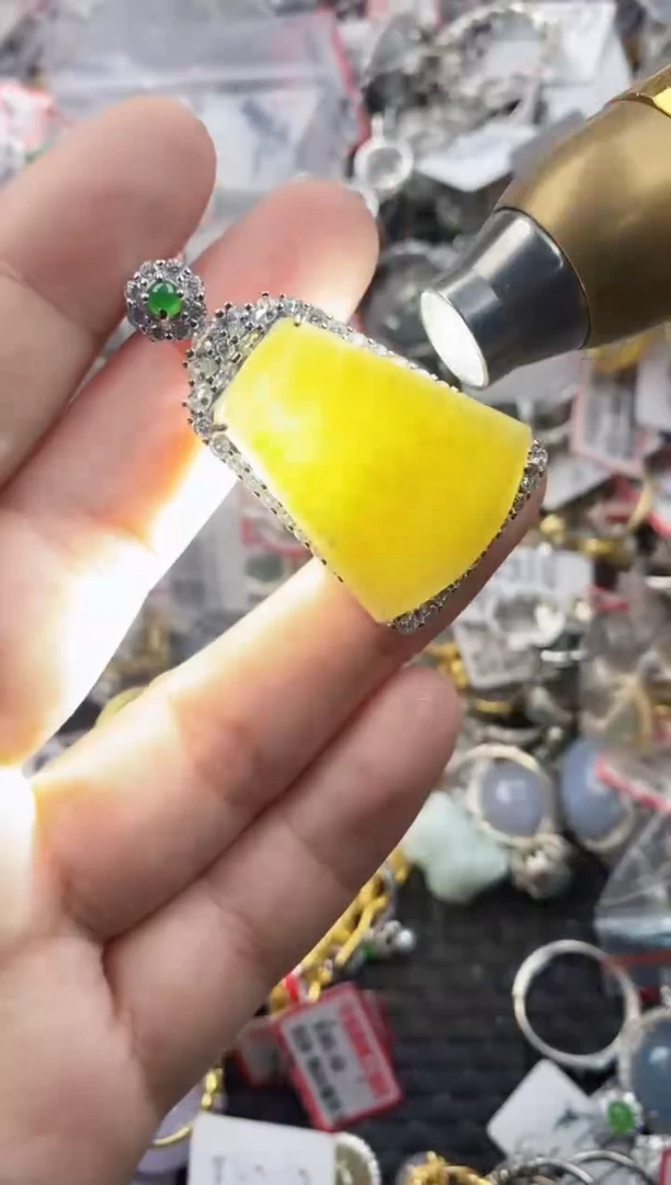 银S925镶嵌戒指翡翠111   4