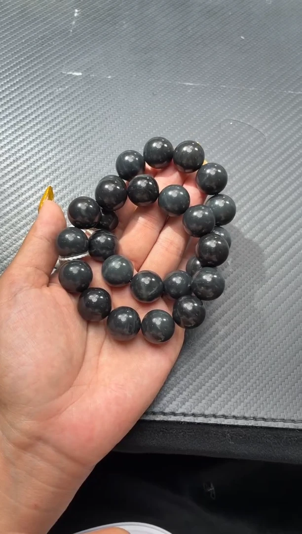 未镶嵌手链和田玉若羌毛毛矿青花手串卡16微色差多样性发一