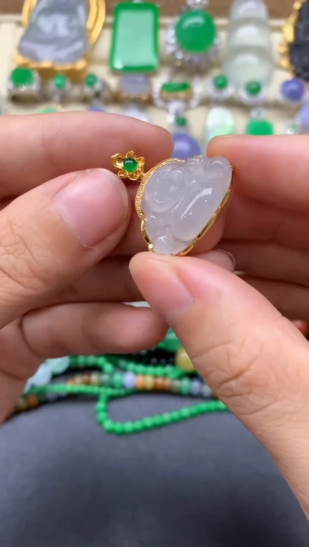 【闪购商品】翡翠颈饰18K金镶嵌503-中国好珍宝