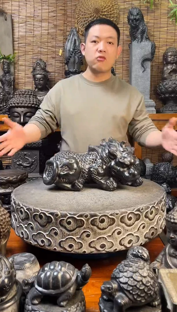 石材40貔貅天然青石雕刻