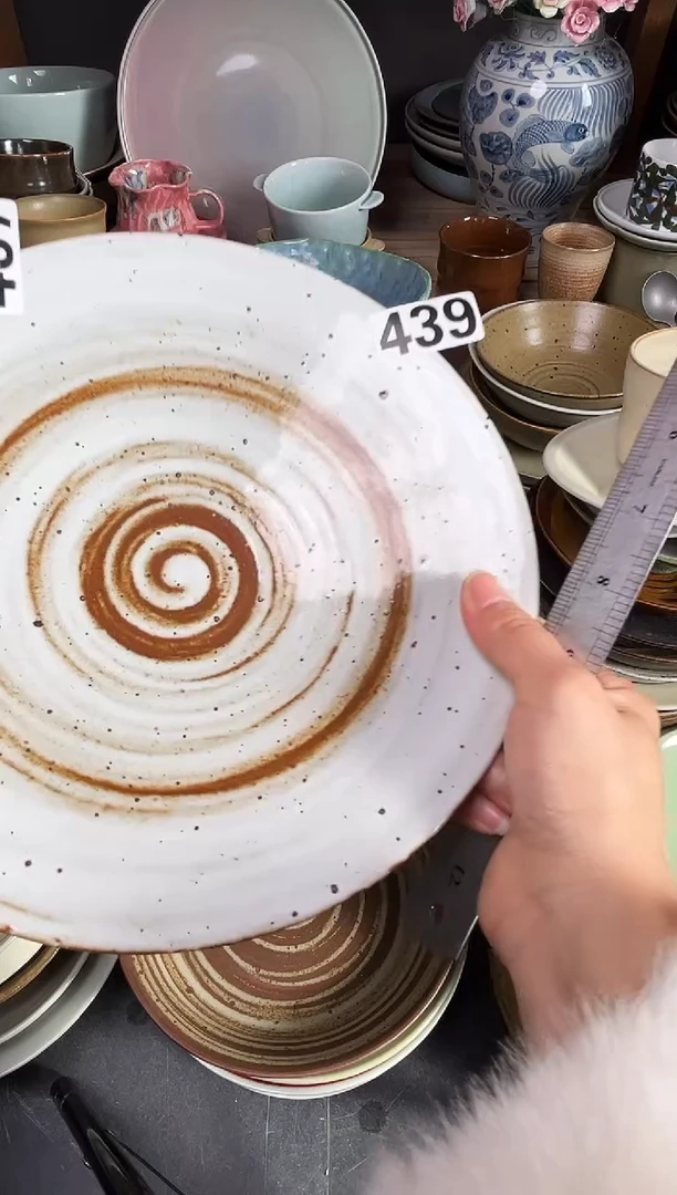 瓷片我**字439白麻点浅斗盘