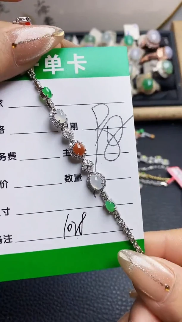 翡翠戒指银S925镶嵌1028