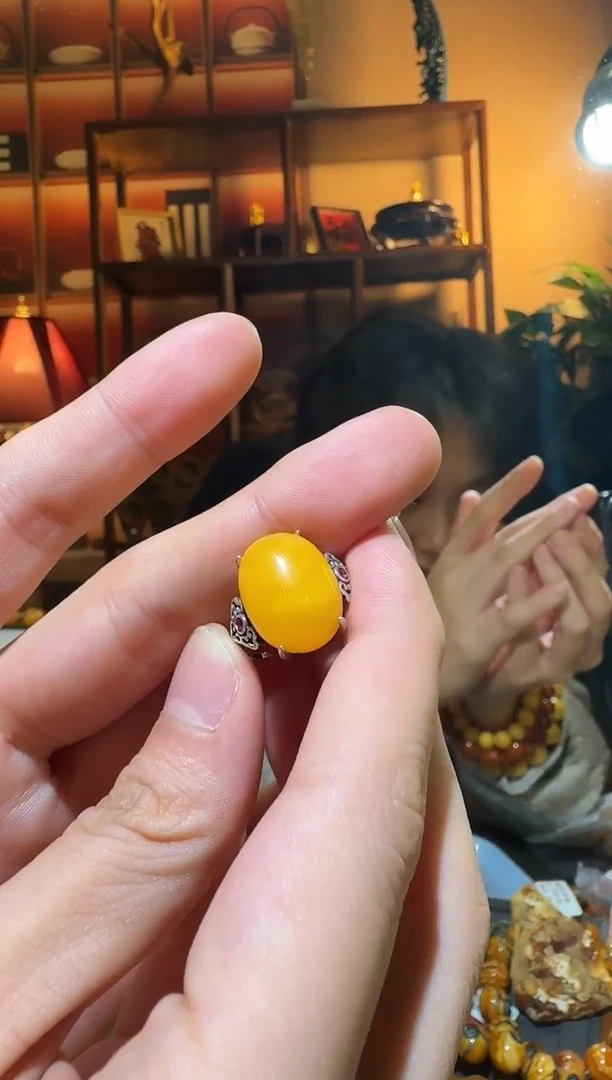 蜜蜡颈饰银S925镶嵌5461天然蜜蜡珠宝奇石