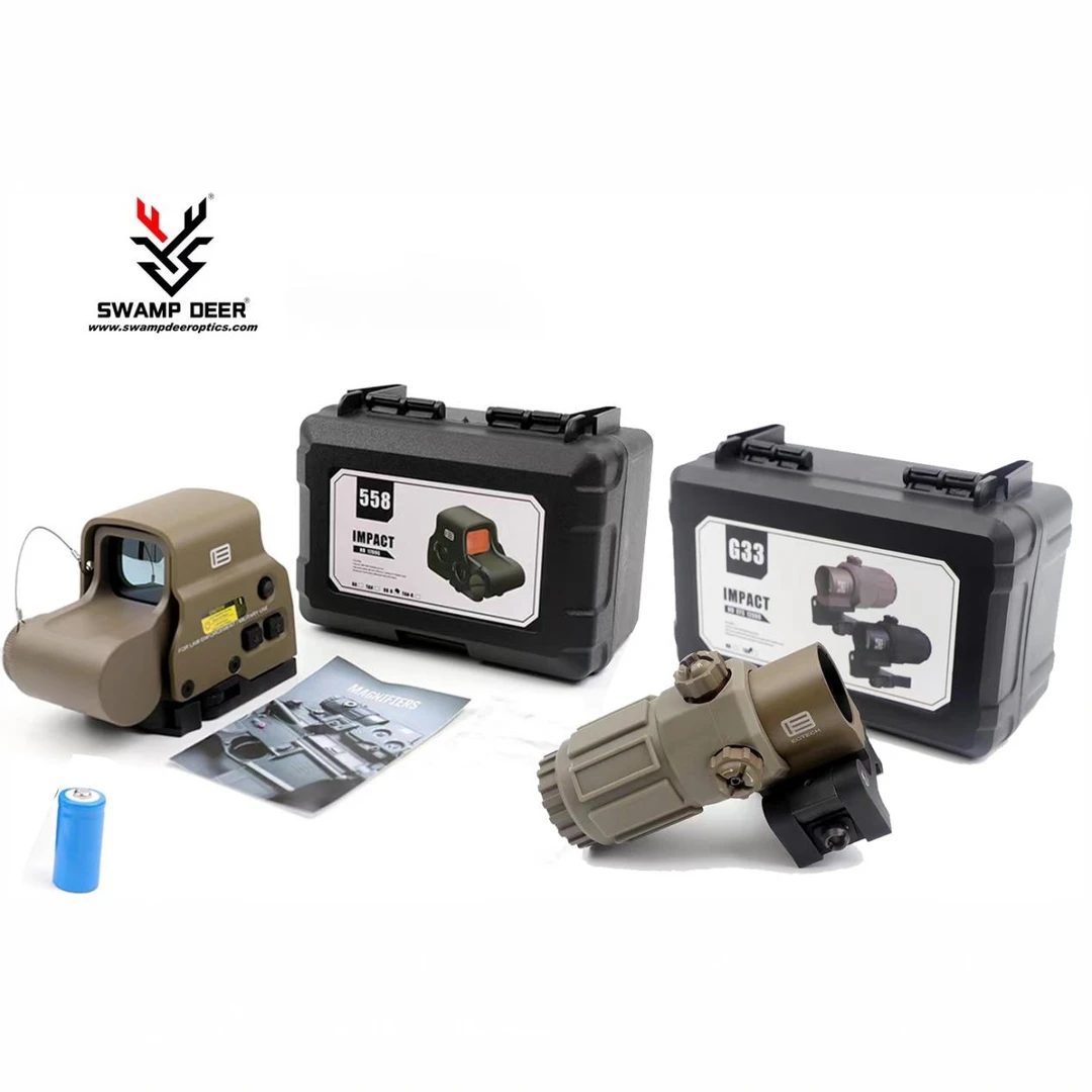 真铁级沙色银膜全新558+G33增倍瞄准镜