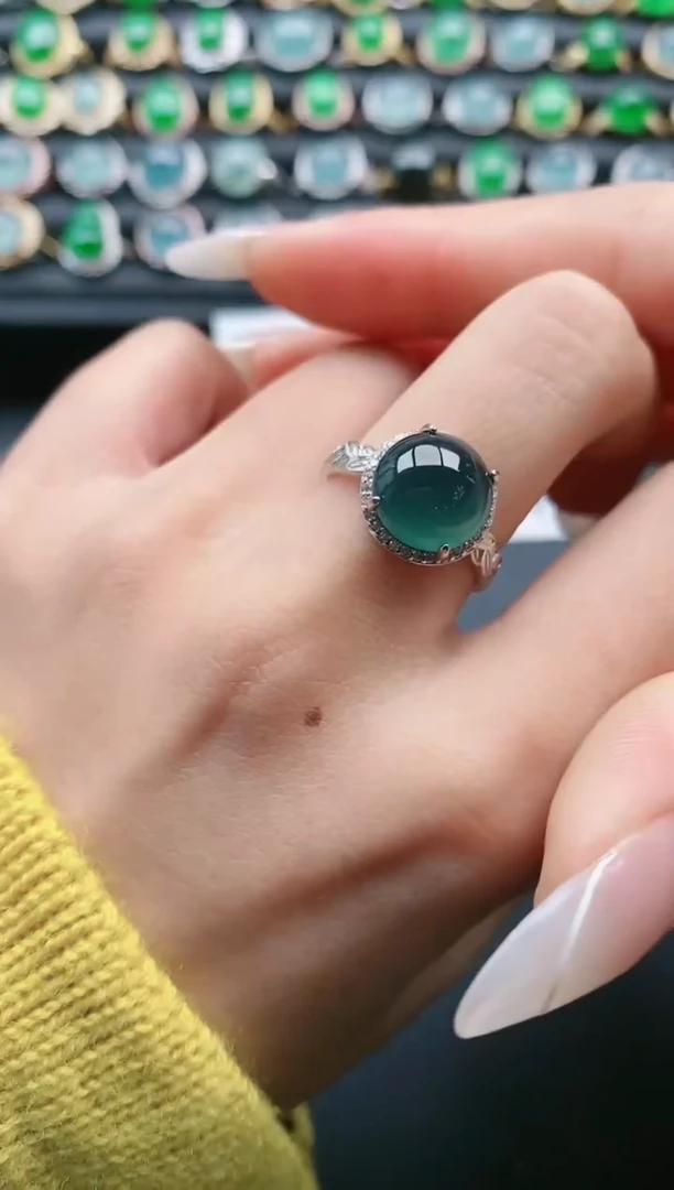 【闪购商品】翡翠戒指银S925镶嵌11111111