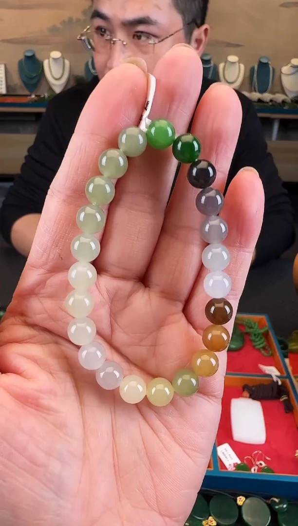 未镶嵌手链和田玉卡8多宝