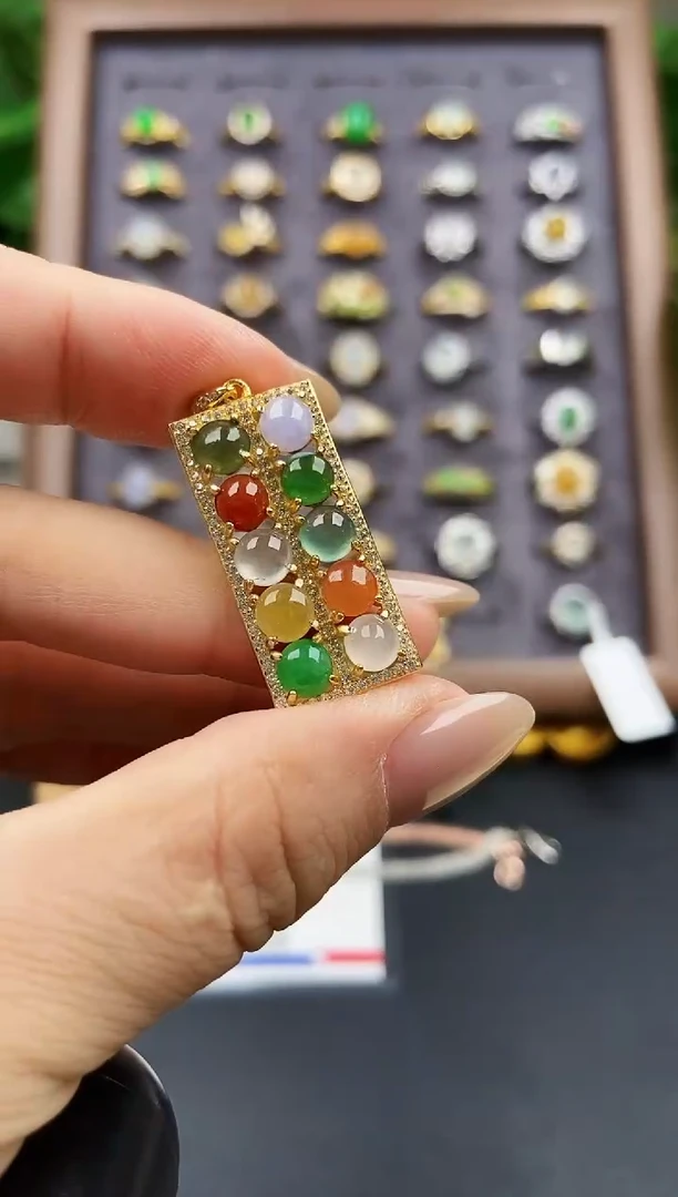 颈饰银S925镶嵌翡翠101